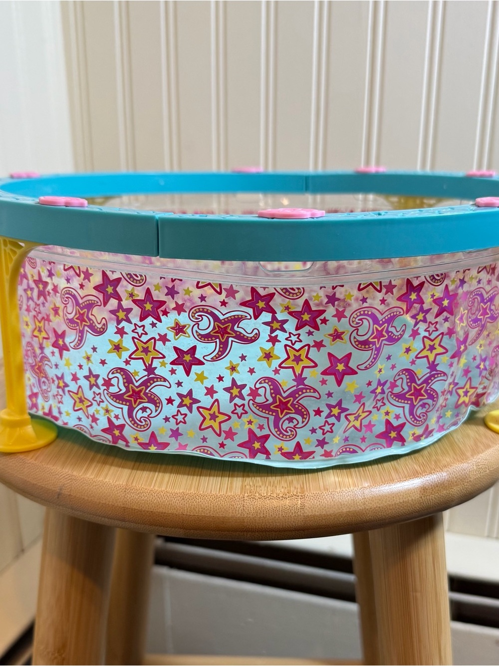 Mattel Barbie Glam Pool 2012 - Star Pattern Blue Rim & Yellow Supports (X9299)
